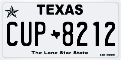 TX license plate CUP8212
