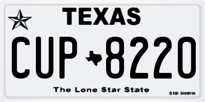 TX license plate CUP8220