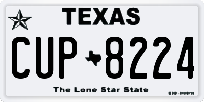TX license plate CUP8224