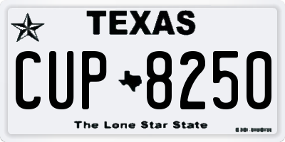 TX license plate CUP8250