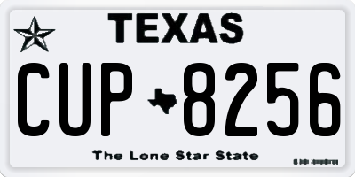 TX license plate CUP8256