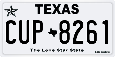 TX license plate CUP8261