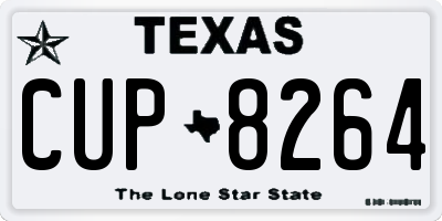 TX license plate CUP8264