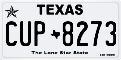 TX license plate CUP8273