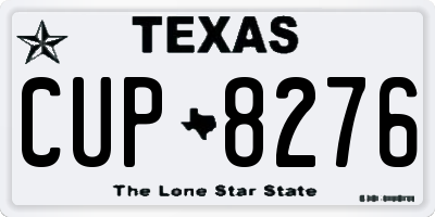 TX license plate CUP8276