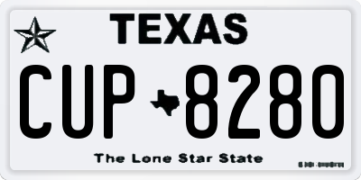 TX license plate CUP8280