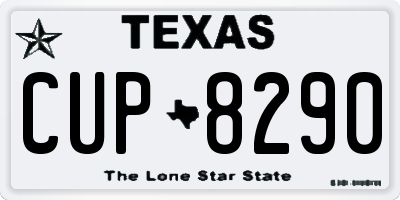 TX license plate CUP8290