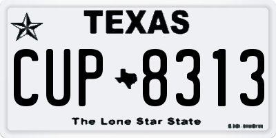 TX license plate CUP8313