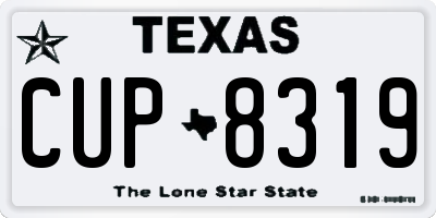 TX license plate CUP8319