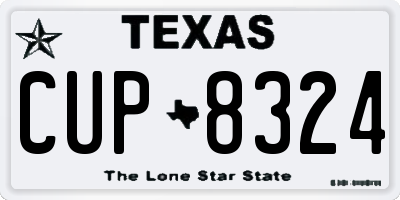 TX license plate CUP8324