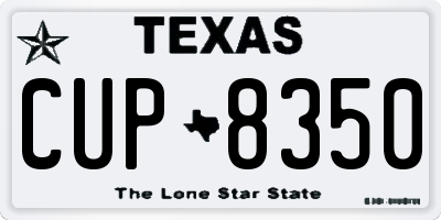 TX license plate CUP8350