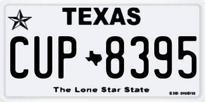 TX license plate CUP8395