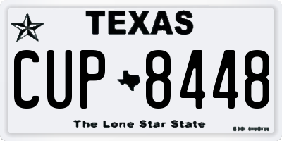 TX license plate CUP8448