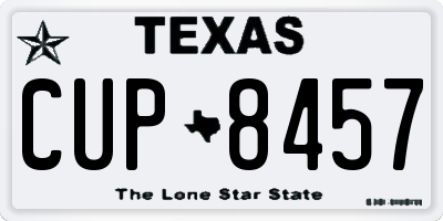 TX license plate CUP8457