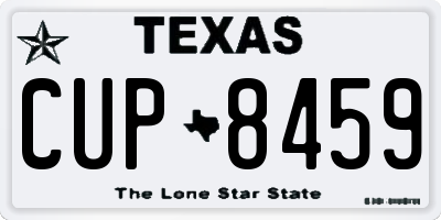 TX license plate CUP8459
