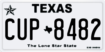 TX license plate CUP8482