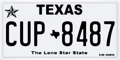 TX license plate CUP8487
