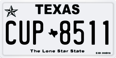 TX license plate CUP8511