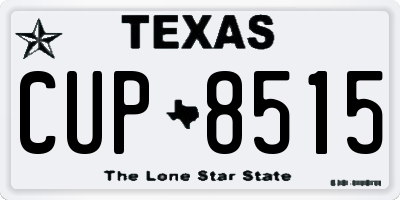 TX license plate CUP8515