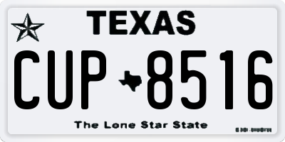 TX license plate CUP8516