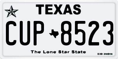 TX license plate CUP8523