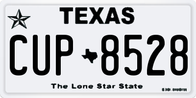 TX license plate CUP8528