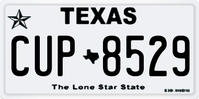 TX license plate CUP8529