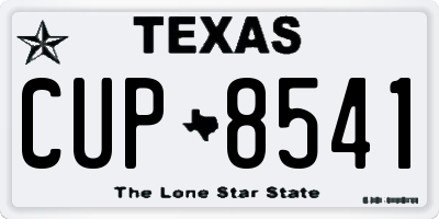 TX license plate CUP8541