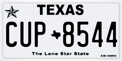 TX license plate CUP8544