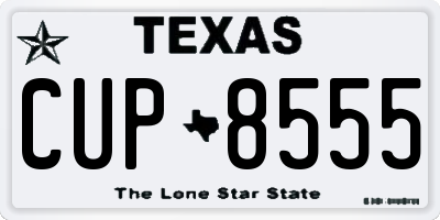 TX license plate CUP8555