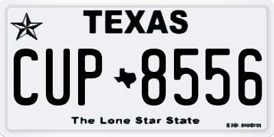 TX license plate CUP8556