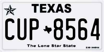 TX license plate CUP8564