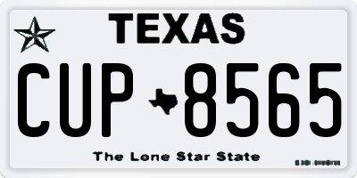 TX license plate CUP8565