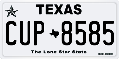 TX license plate CUP8585