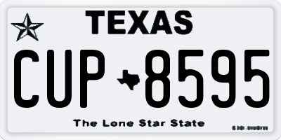 TX license plate CUP8595