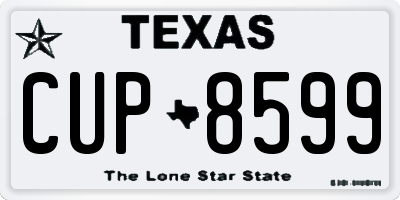 TX license plate CUP8599