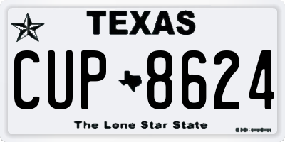TX license plate CUP8624