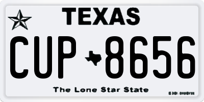 TX license plate CUP8656