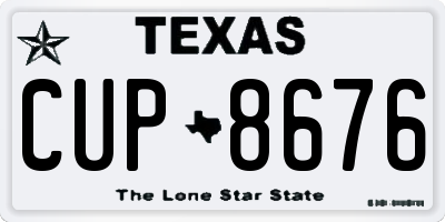 TX license plate CUP8676