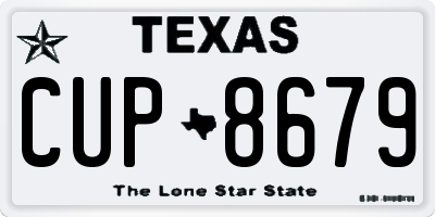 TX license plate CUP8679
