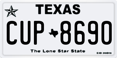 TX license plate CUP8690