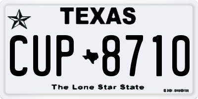 TX license plate CUP8710