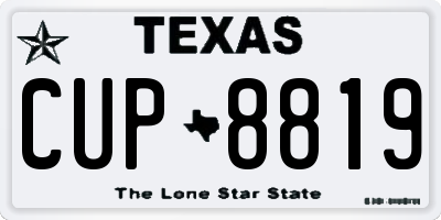 TX license plate CUP8819