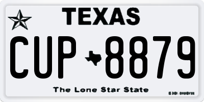 TX license plate CUP8879