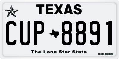 TX license plate CUP8891
