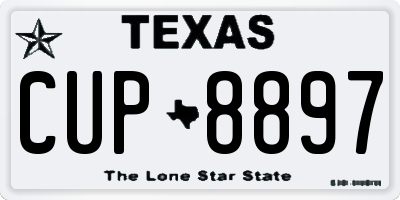 TX license plate CUP8897