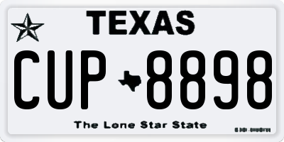 TX license plate CUP8898