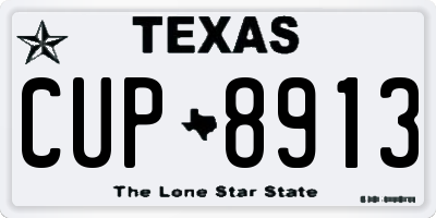 TX license plate CUP8913
