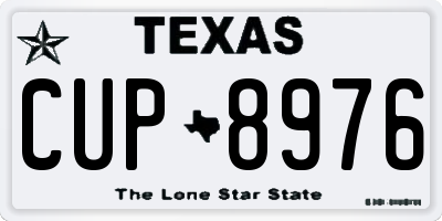 TX license plate CUP8976