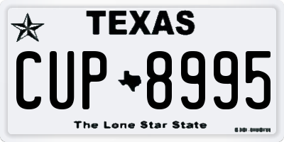 TX license plate CUP8995